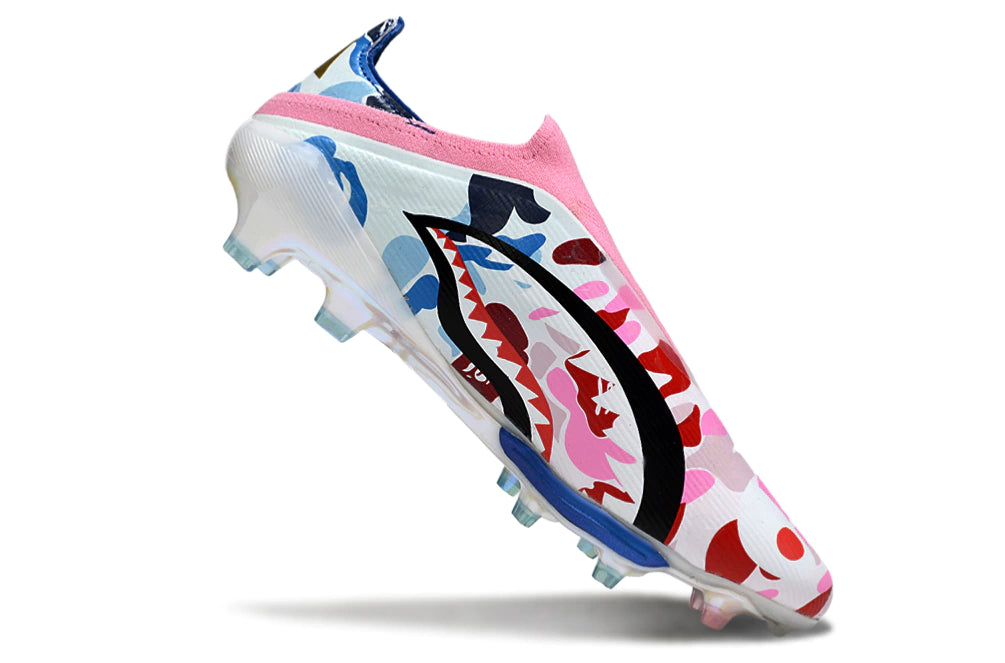 Chuteira Adidas F50+ Elite Campo - Rosa/Azul