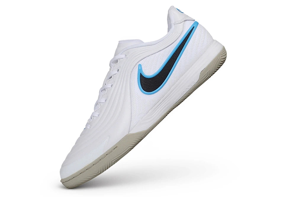 Chuteira Nike Tiempo React Gato IC - Branco/Azul