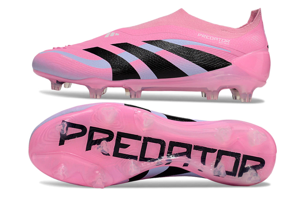 Chuteira Adidas Predator Elite 25 Laceless Campo - Rosa/Preto