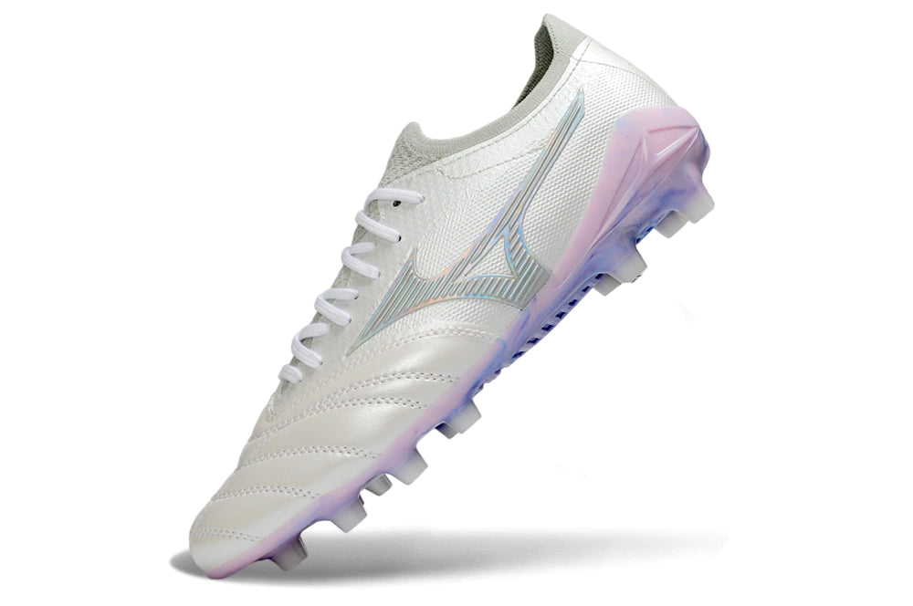 Chuteira Mizuno Morelia Neo 4 Campo - Branco/Rosa