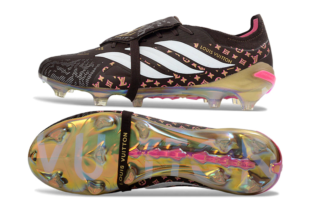 Chuteira Adidas Predator Tongue 26 Elite FG - Marrom