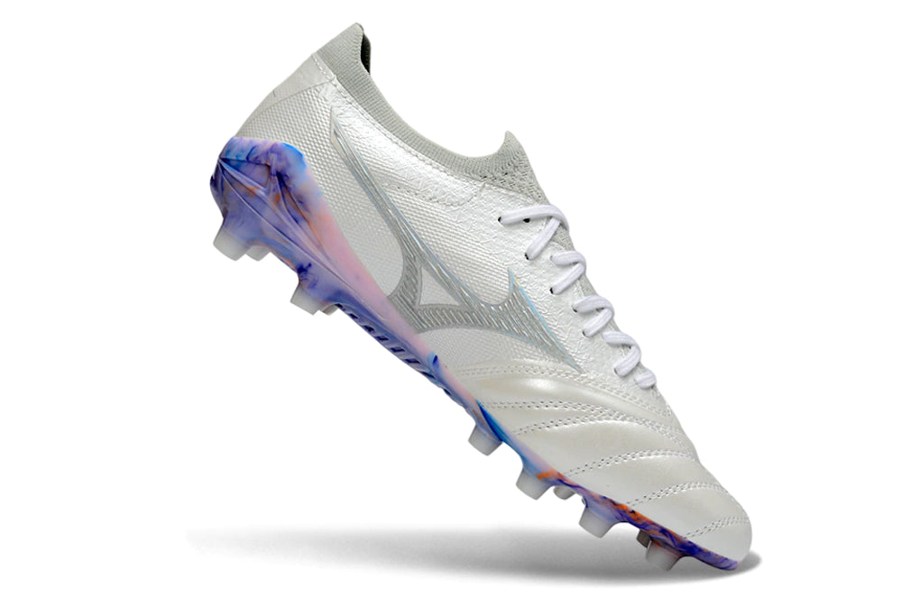 Chuteira Mizuno Morelia Neo 4 Campo - Branco/Rosa