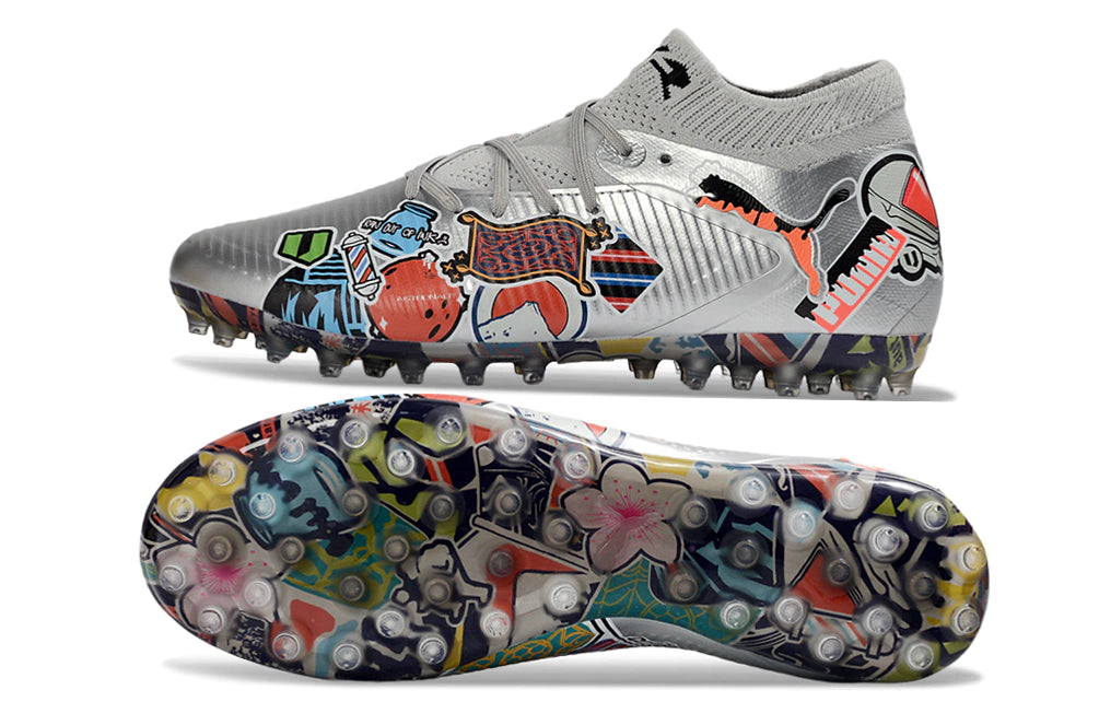 Chuteira Puma Future 8 Match MG - Prata