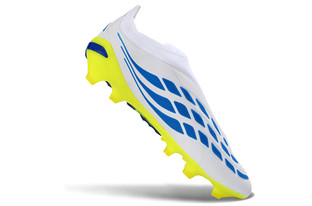 Chuteira Adidas Predator Laceless 26 Elite FG - Branco/Amarelo