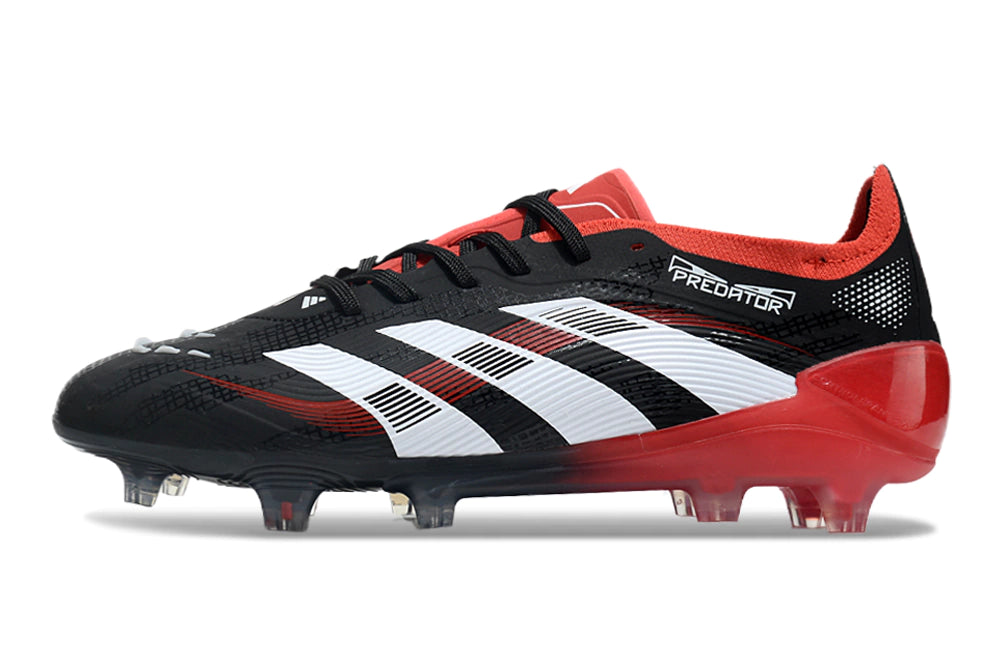 Chuteira Adidas Predator Elite 25 Campo FG - Preto/Vermelho