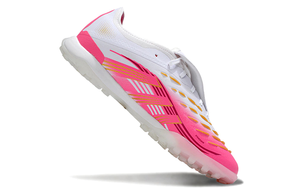 Chuteira Adidas Predator Tongue Elite 25 Society - Branco/Rosa