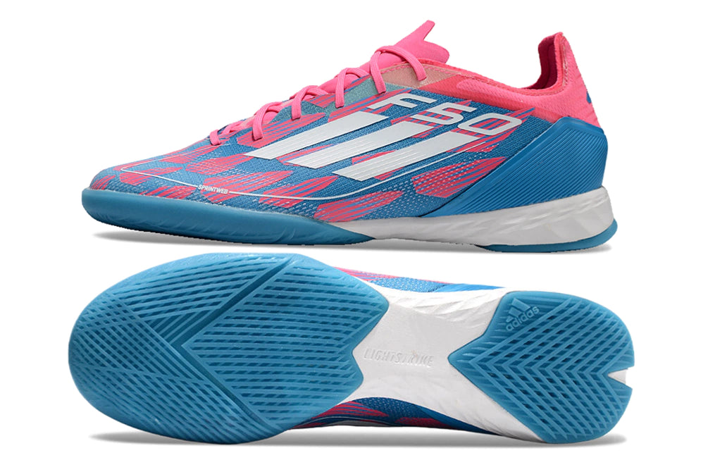 Chuteira Adidas X F50 Futsal - Azul/Rosa