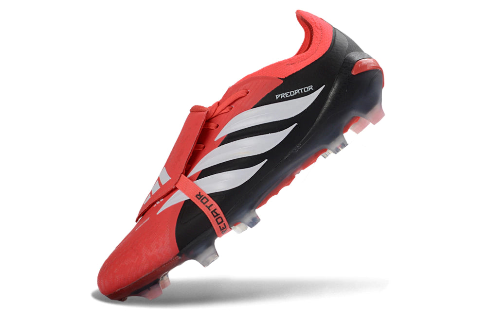Chuteira Adidas Predator Tongue 26 Elite FG - Vermelho/Preto