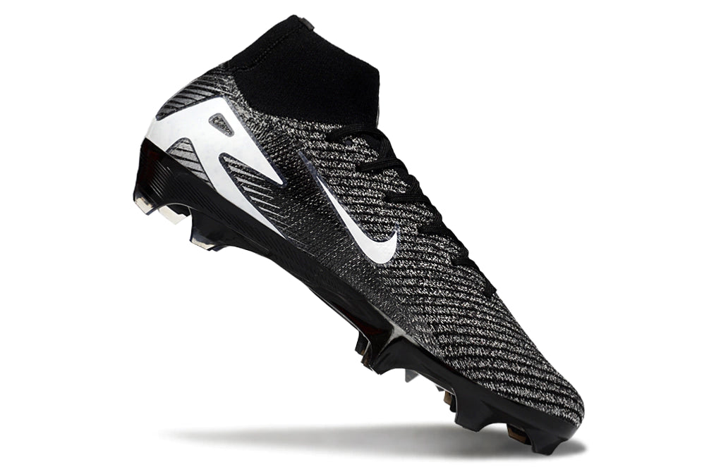 Chuteira Nike Air Zoom Mercurial Superfly 10 Elite Campo - Preto/Branco