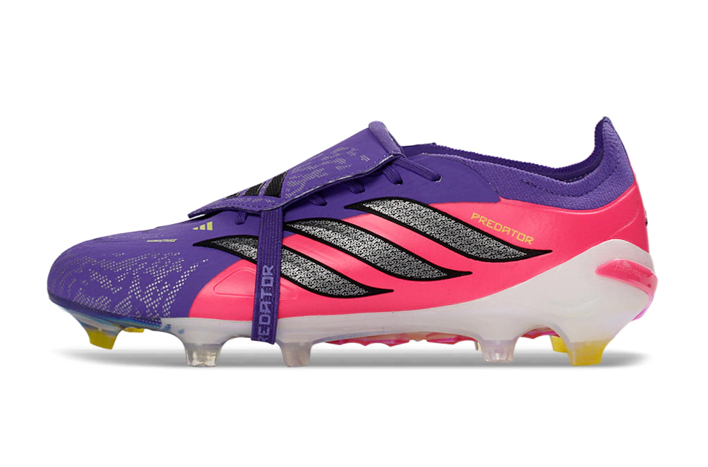 Chuteira Adidas Predator Tongue 26 Elite FG - Roxo/Rosa