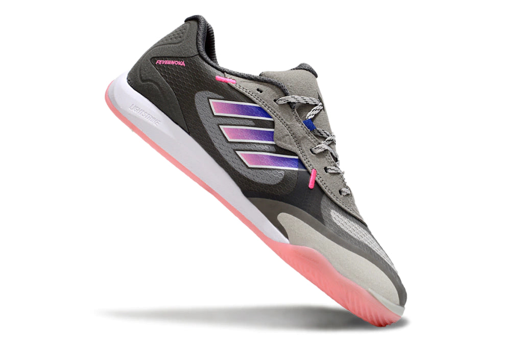 Chuteira Adidas Fevernova Futsal - Cinza/Rosa