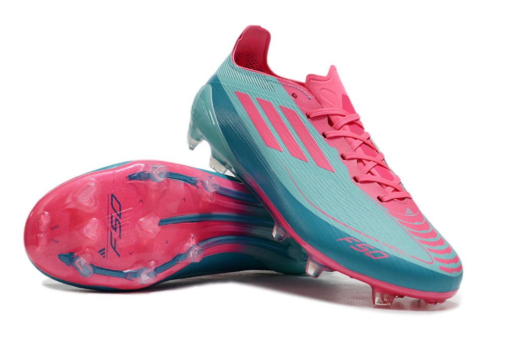 Chuteira Adidas F50 X Campo - Azul/Rosa