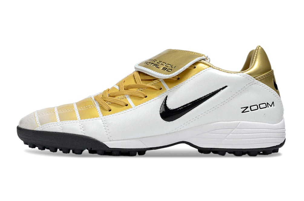 Chuteira Nike Total 90 Society - Branco/Dourado