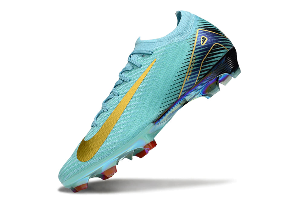 Chuteira Nike Air Zoom Mercurial Vapor 16 Elite FG - Azul/Dourado
