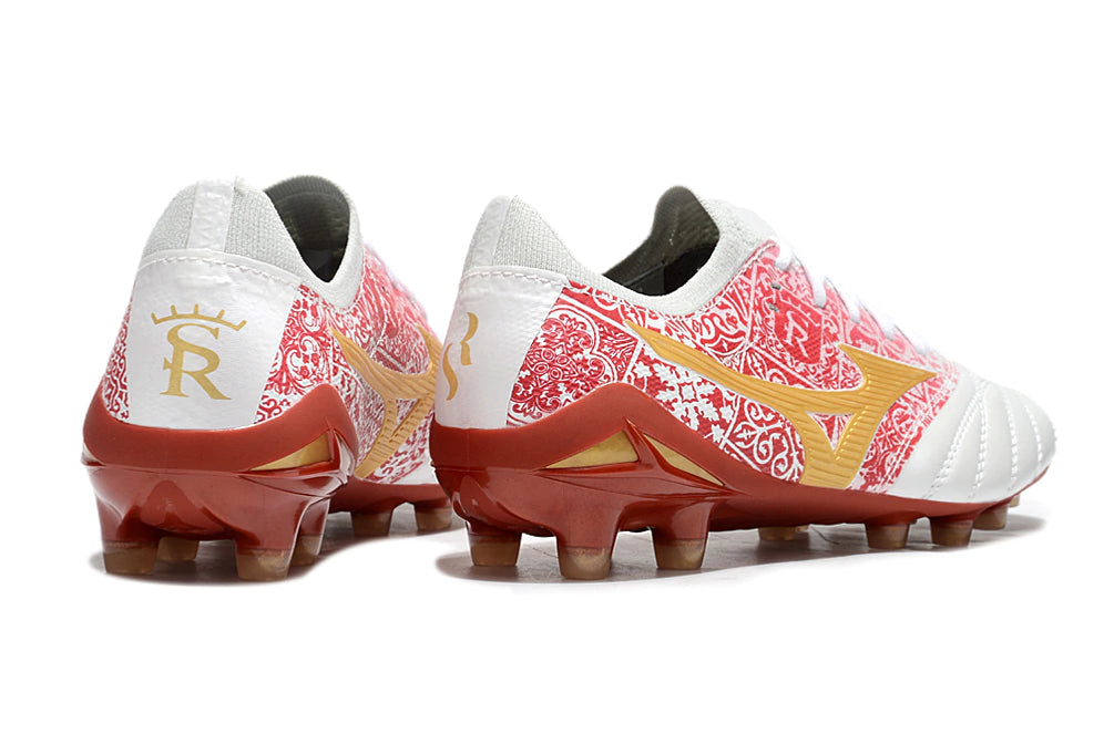 Chuteira Mizuno Morelia Neo 4 Campo - Branco/Vermelho