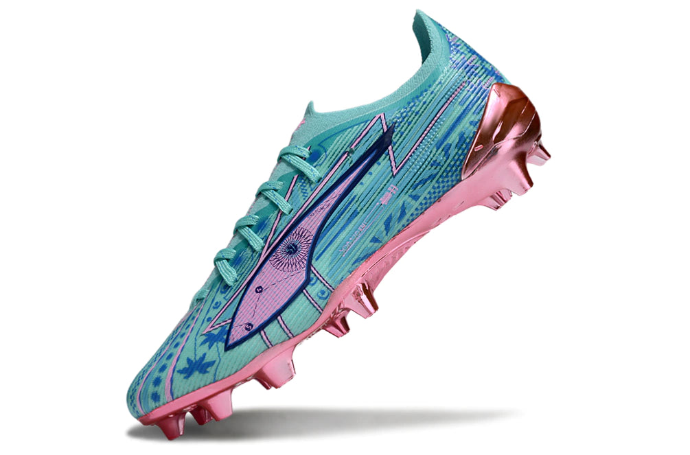 Chuteira Puma Ultra 5 Campo FG - Azul/Rosa