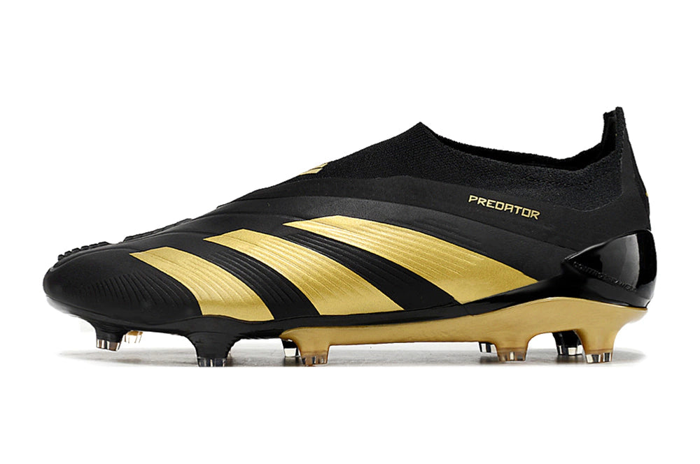 Chuteira Adidas Predstrike Elite Laceless Campo - Preto/Dourado