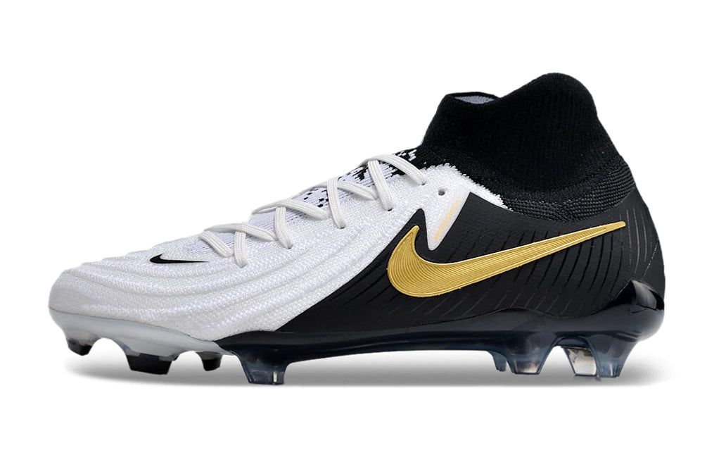 Chuteira Nike Campo Phantom Luna 2 Elite Campo FG - Branco/Preto