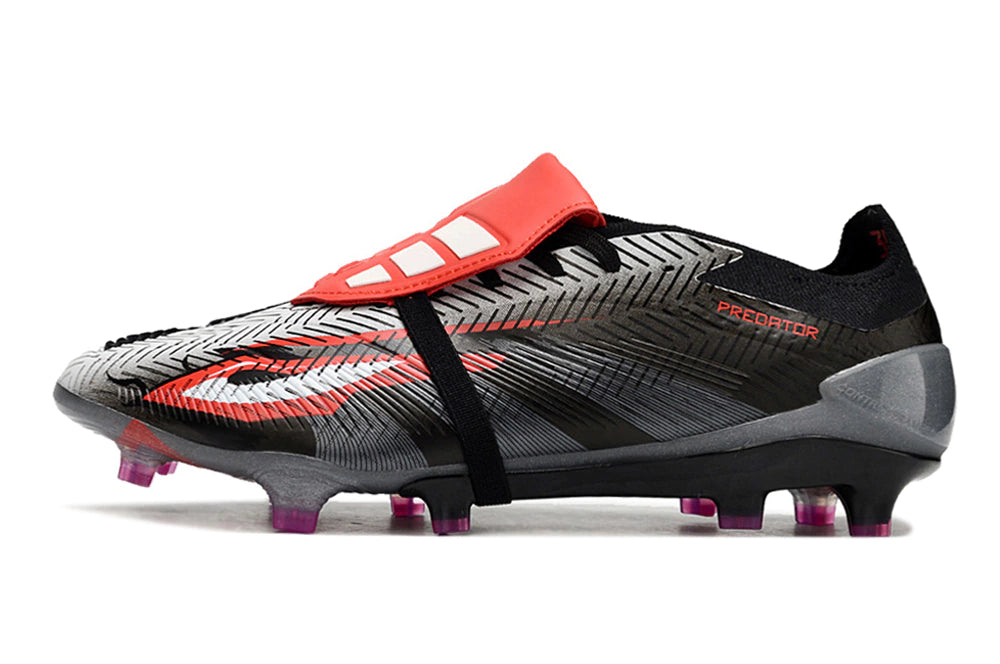 Chuteira Adidas Predstrike Elite Campo - Preto/Branco/Vermelho