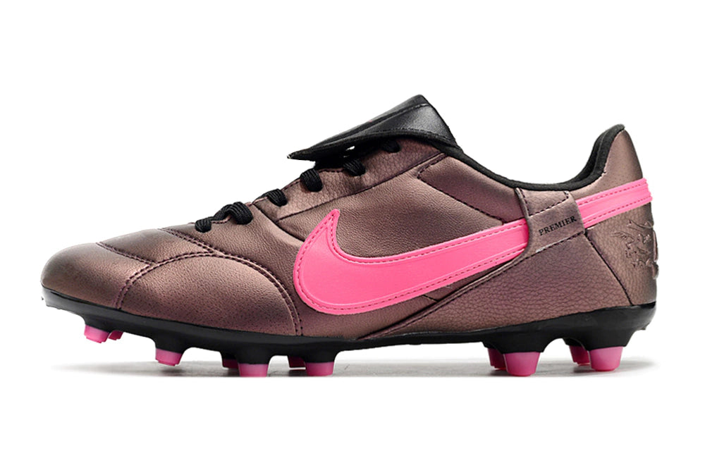 Chuteira Nike Premier 3 FG - Marrom/Rosa