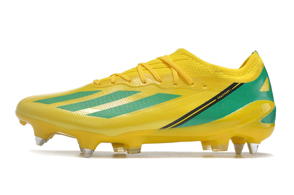 Chuteira Adidas X CrazyFast.1 SG - Amarelo/Verde