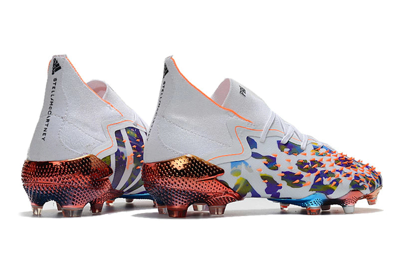 Chuteira Adidas Predator Freak.1 Campo FG - Branco/Laranja