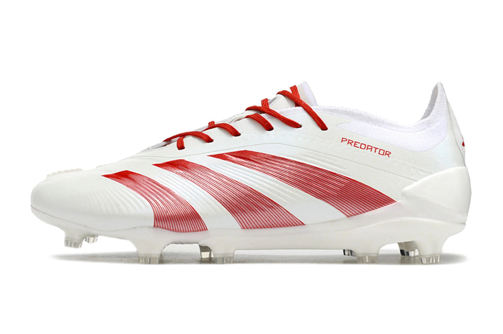 Chuteira Adidas Predator Elite Campo FG - Branco/Vermelho