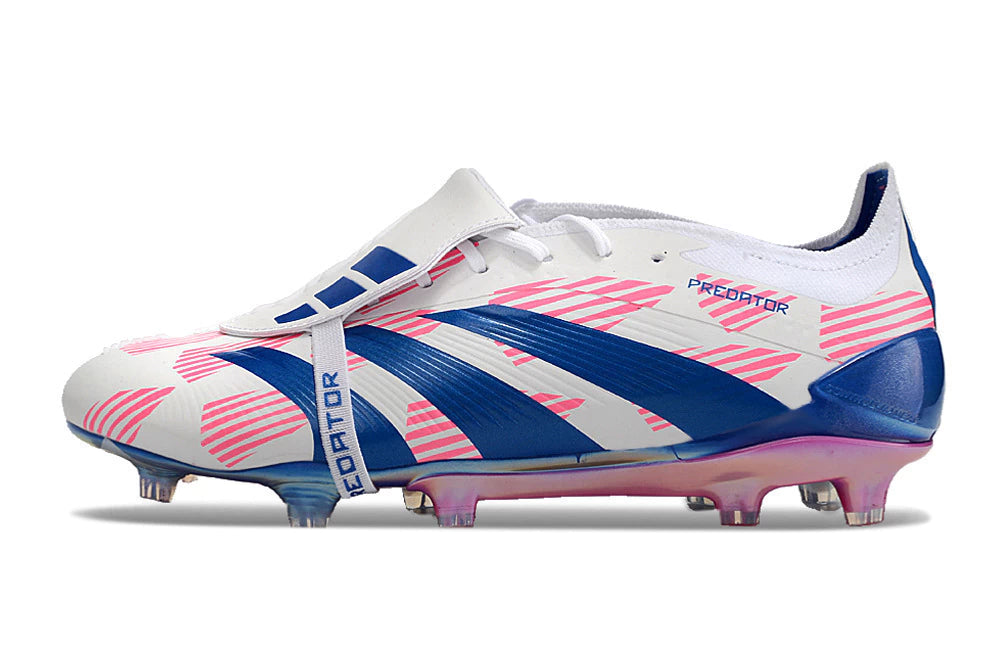 Chuteira Adidas Predstrike Elite Campo - Branco/Azul/Rosa