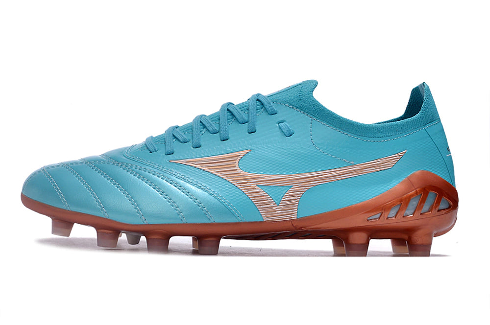 Chuteira Mizuno Morelia Neo 3 Campo FG - Azul/Marrom