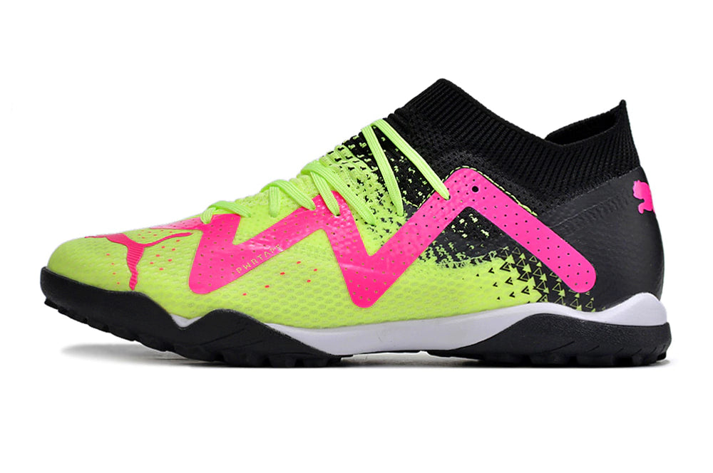 Chuteira Puma Future Match Society TF - Verde/Rosa