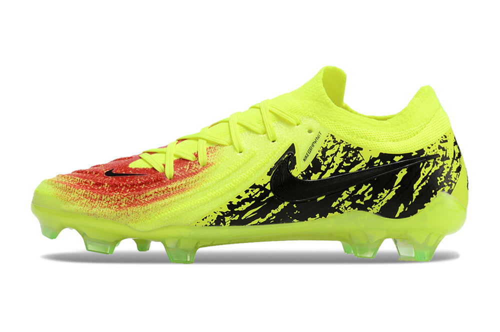 Chuteira Nike Campo Phantom GX2 Elite Campo FG - Amarelo/Preto/Vermelho