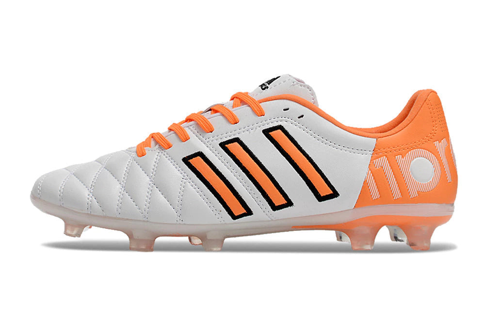 Chuteira Adidas Adipure 11Pro Campo FG - Branco/Laranja