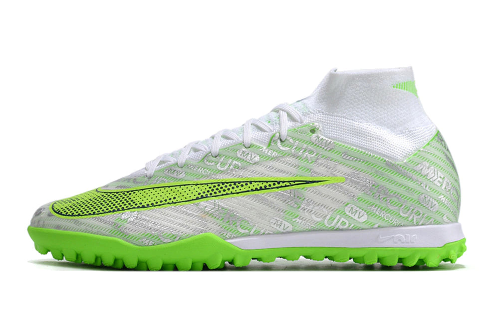Chuteira Nike Mercurial Superfly 9 Elite Society - Branco/Verde