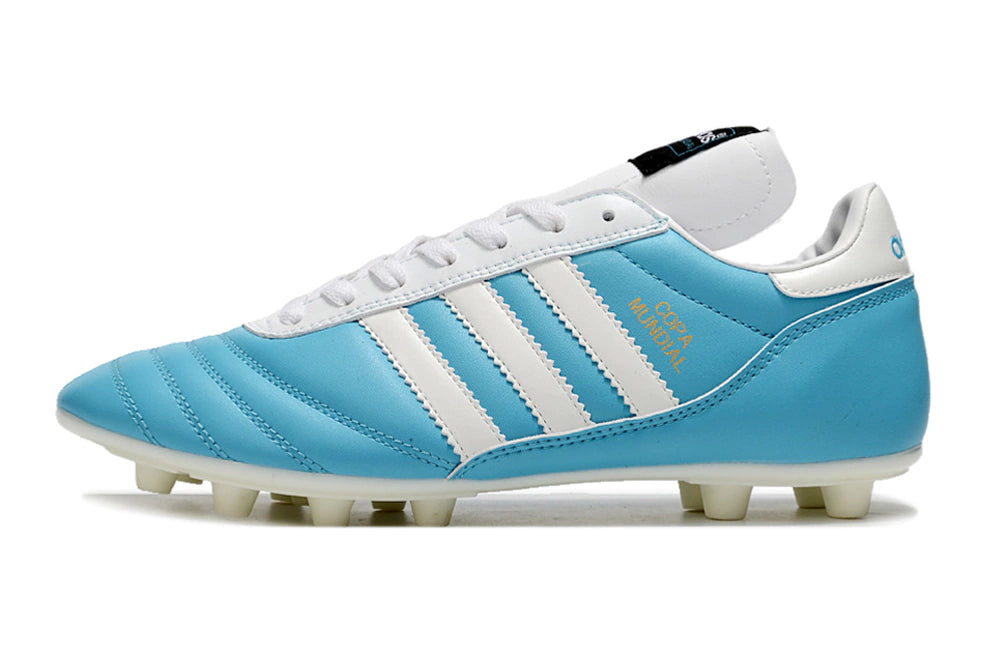 Chuteira Adidas Mundial Campo FG - Azul/Branco
