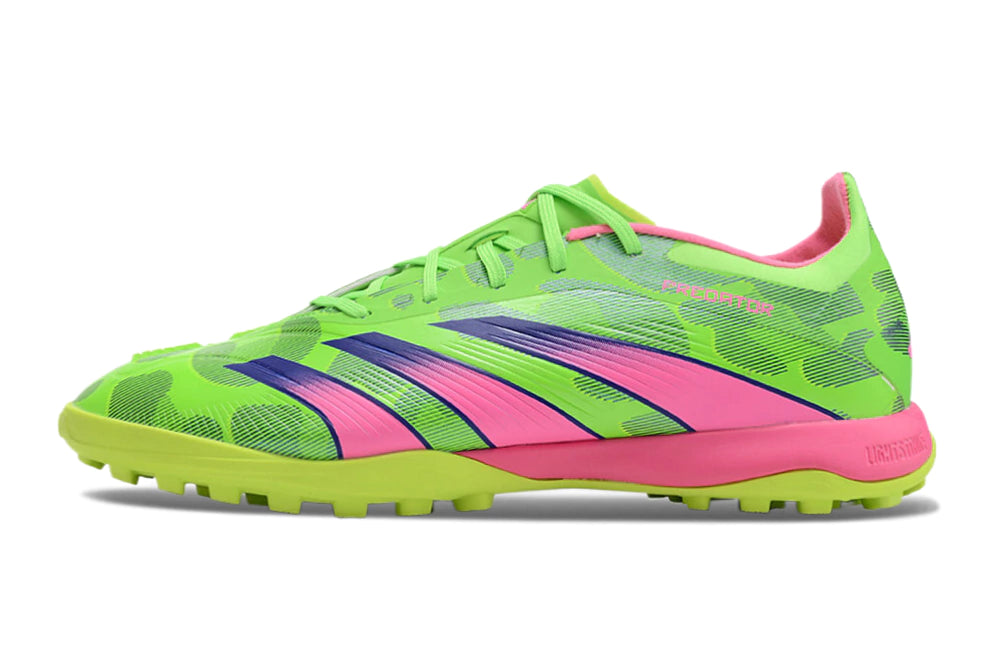 Chuteira Adidas Predator PredStrike Elite Society - Verde/Rosa