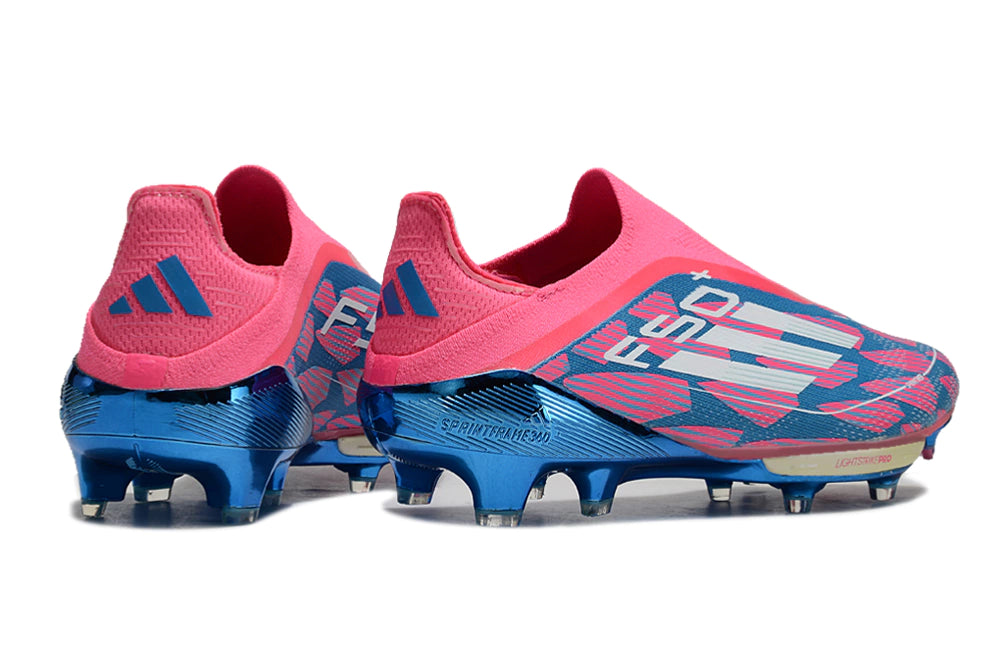 Chuteira Adidas F50+ Elite Campo - Rosa/Azul