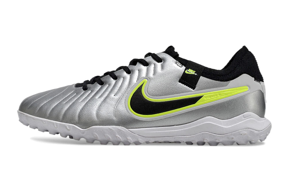Chuteira Nike Tiempo 10 Pro Society - Cinza/Preto/Branco