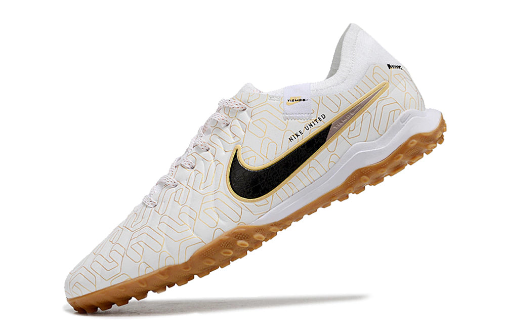 Chuteira Nike Tiempo 10 Pro Society - Branco/Preto/Bege