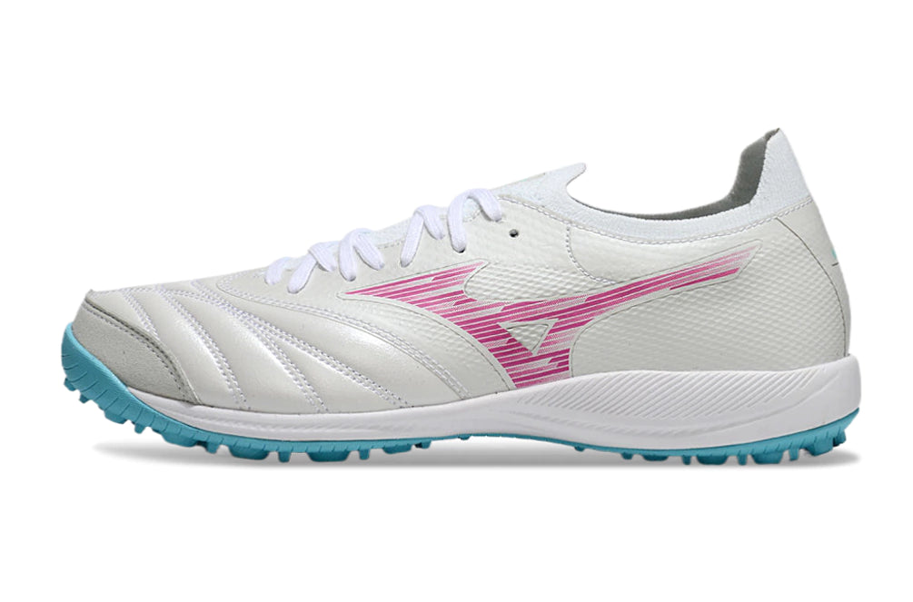 Chuteira Miuzno Morelia Neo Sala β Society - Azul/Branco /Rosa