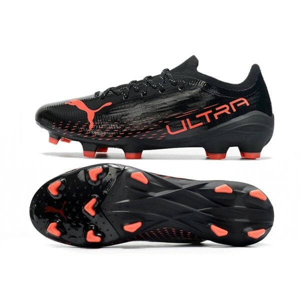 Chuteira Puma Ultra 1.3 Campo FG - Preto/Vermelho