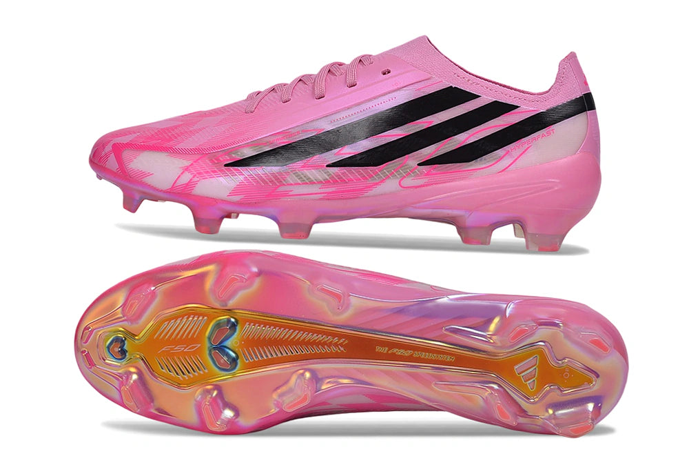 Chuteira Adidas F50 Hyperfast Eltie FG - Rosa