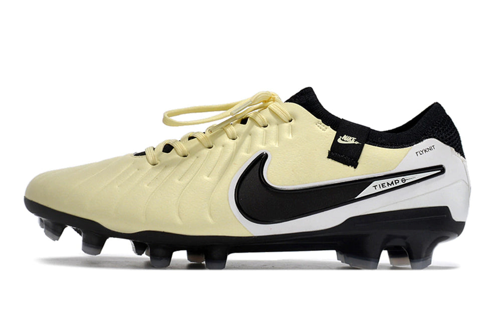 Chuteira Nike Tiempo 10 Elite Campo FG - Bege/Preto