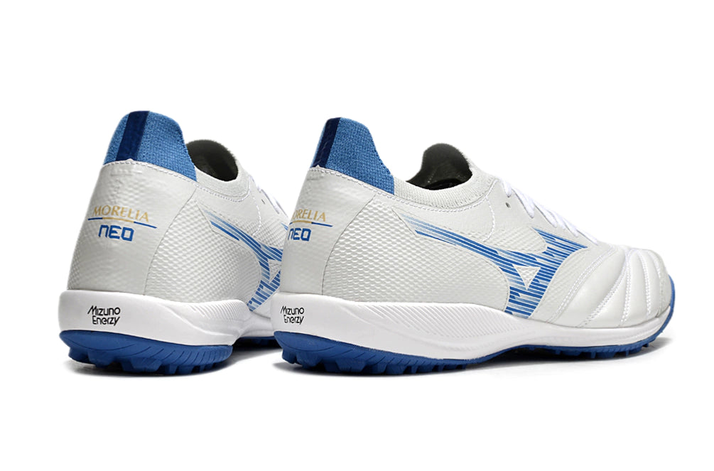 Chuteira Miuzno Morelia Neo Sala β Society - Branco/Azul