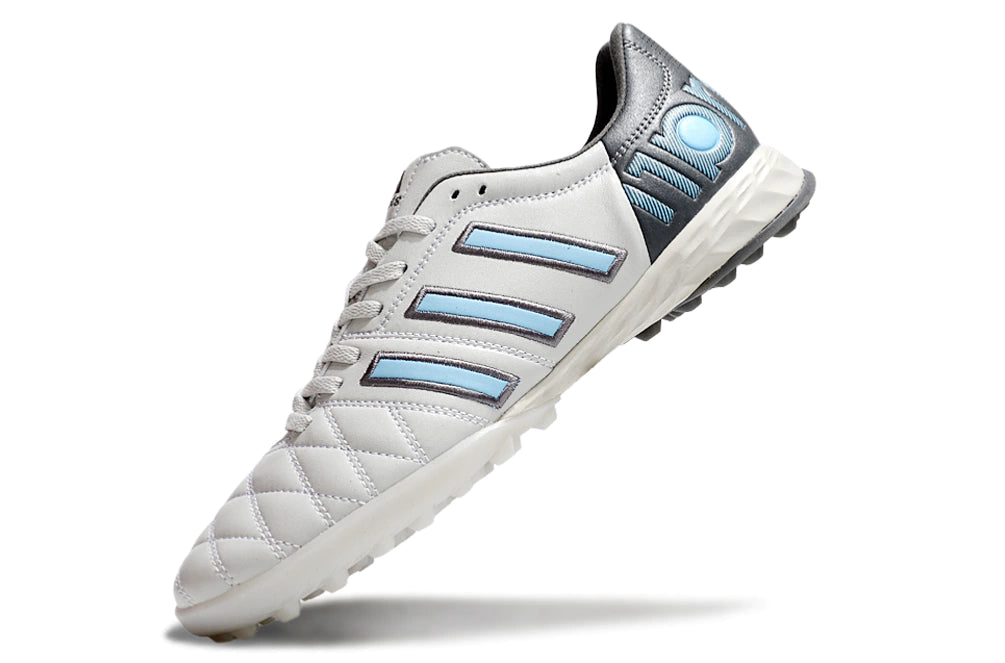 Chuteira Adidas Adipure 11 Pro Society TF - Branco/Azul