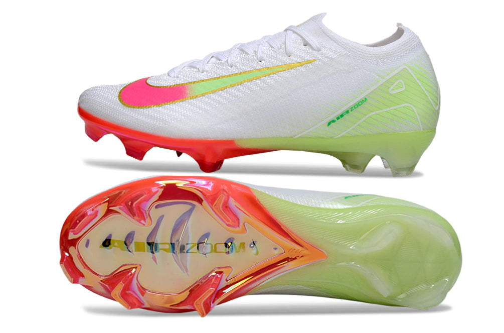 Chuteira Nike Air Zoom Mercurial Vapor 16 Elite FG - Branco/Rosa