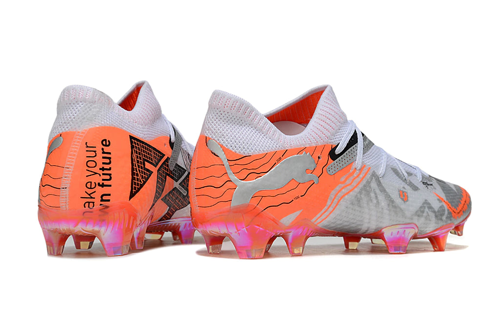 Chuteira Puma Future 7 Ultimate Campo FG - Cinza/Laranja