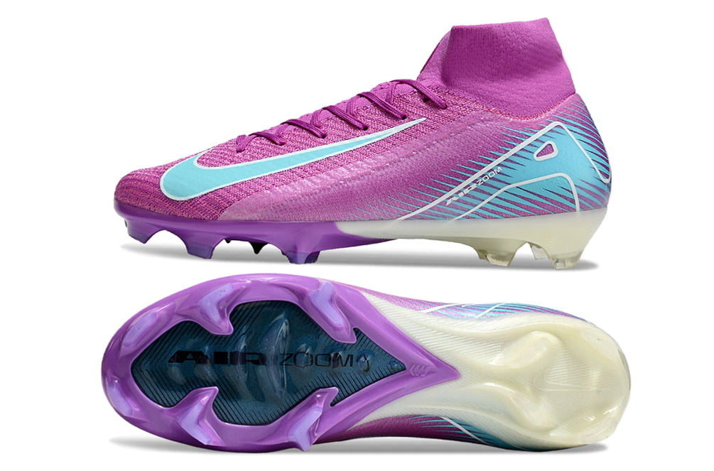 Chuteira Nike Air Zoom Mercurial Superfly 10 Elite - Rosa/Azul