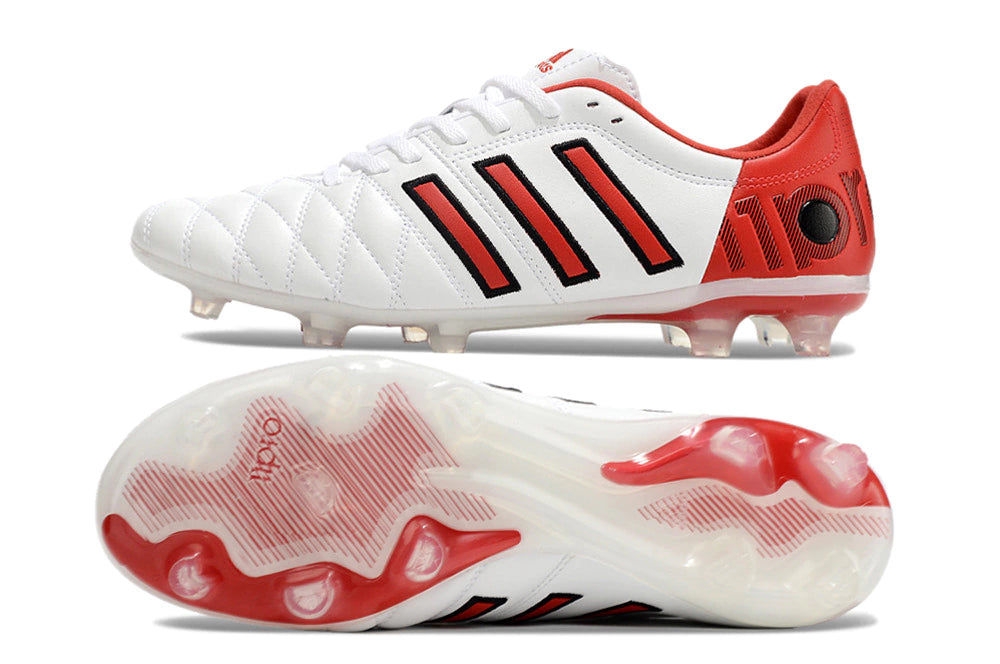 Chuteira Adidas Adipure 11Pro Campo FG - Branco/Vermelho