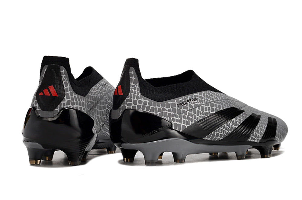 Chuteira Adidas Predstrike Elite Laceless Campo - Cinza/Preto