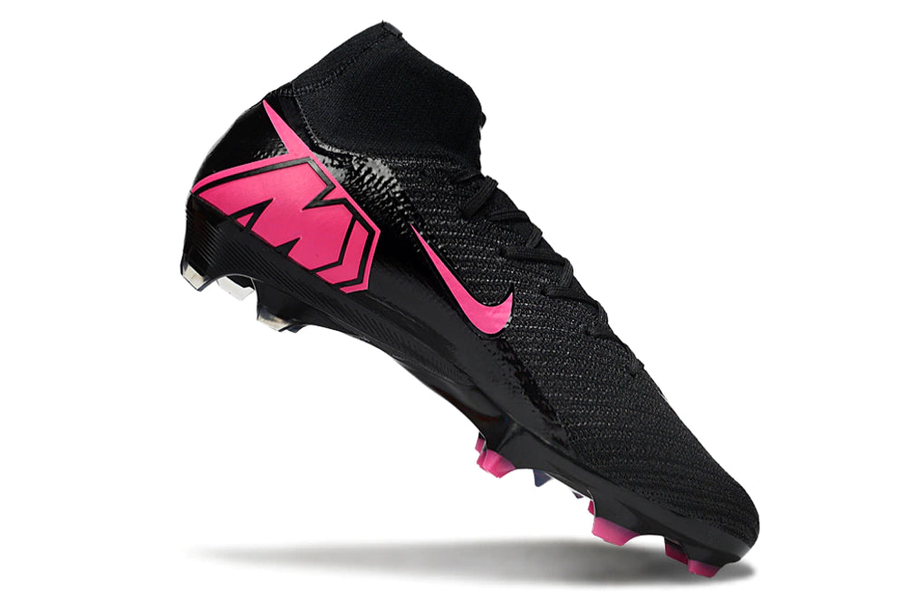 Chuteira Nike Air Zoom Mercurial Superfly 10 Elite Campo - Preto/Rosa